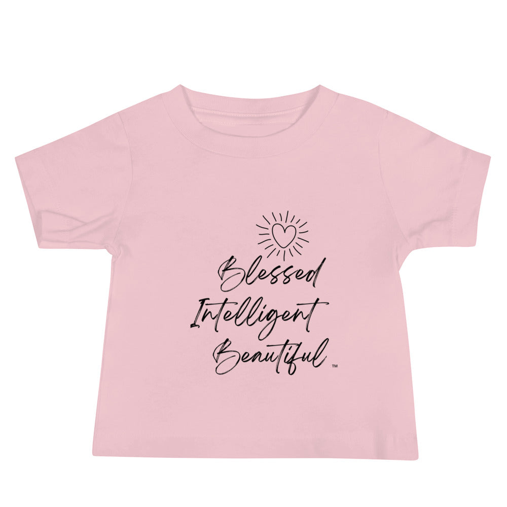 Blessed Intelligent & Beautiful Baby Jersey Short Sleeve Tee