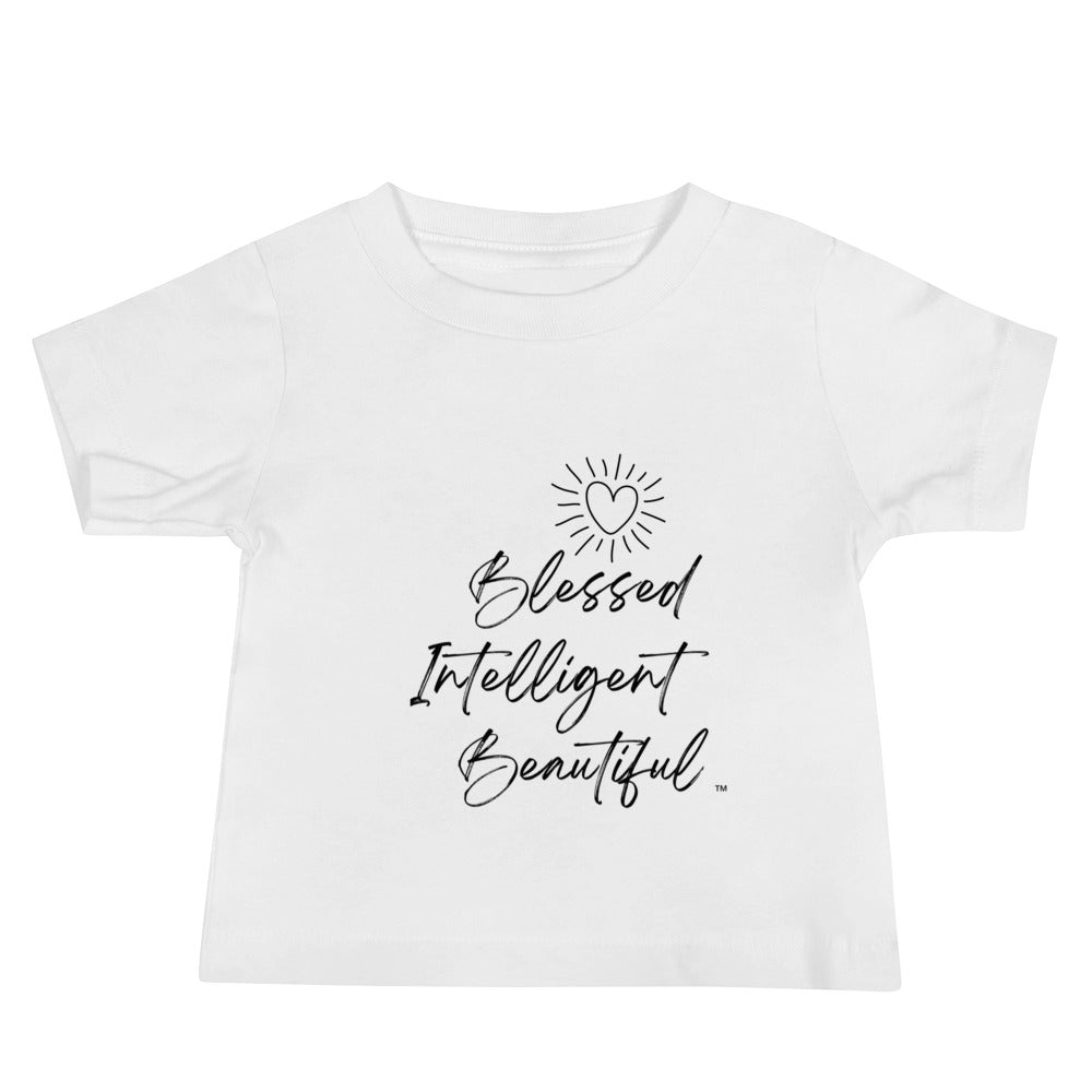 Blessed Intelligent & Beautiful Baby Jersey Short Sleeve Tee